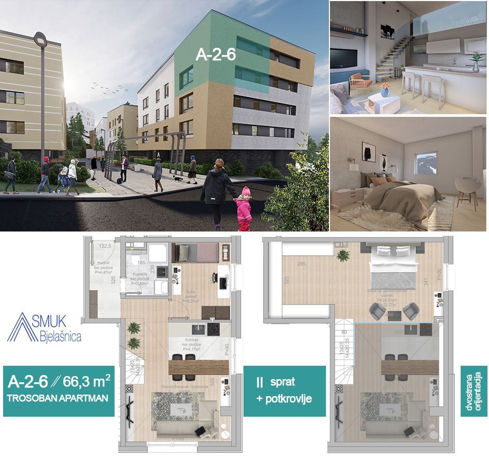 Dvoetažni stan 66 m2 na prodaju Trnovo, Dejčići photo 2