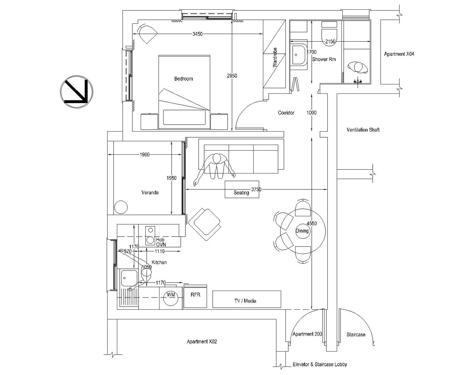 Apartment for rent, 52sqm, 550€ Lykabittos