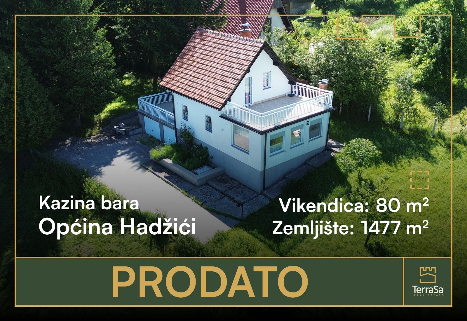 Vikendica 80 m2 na prodaju Hadžići, Kazina Bara