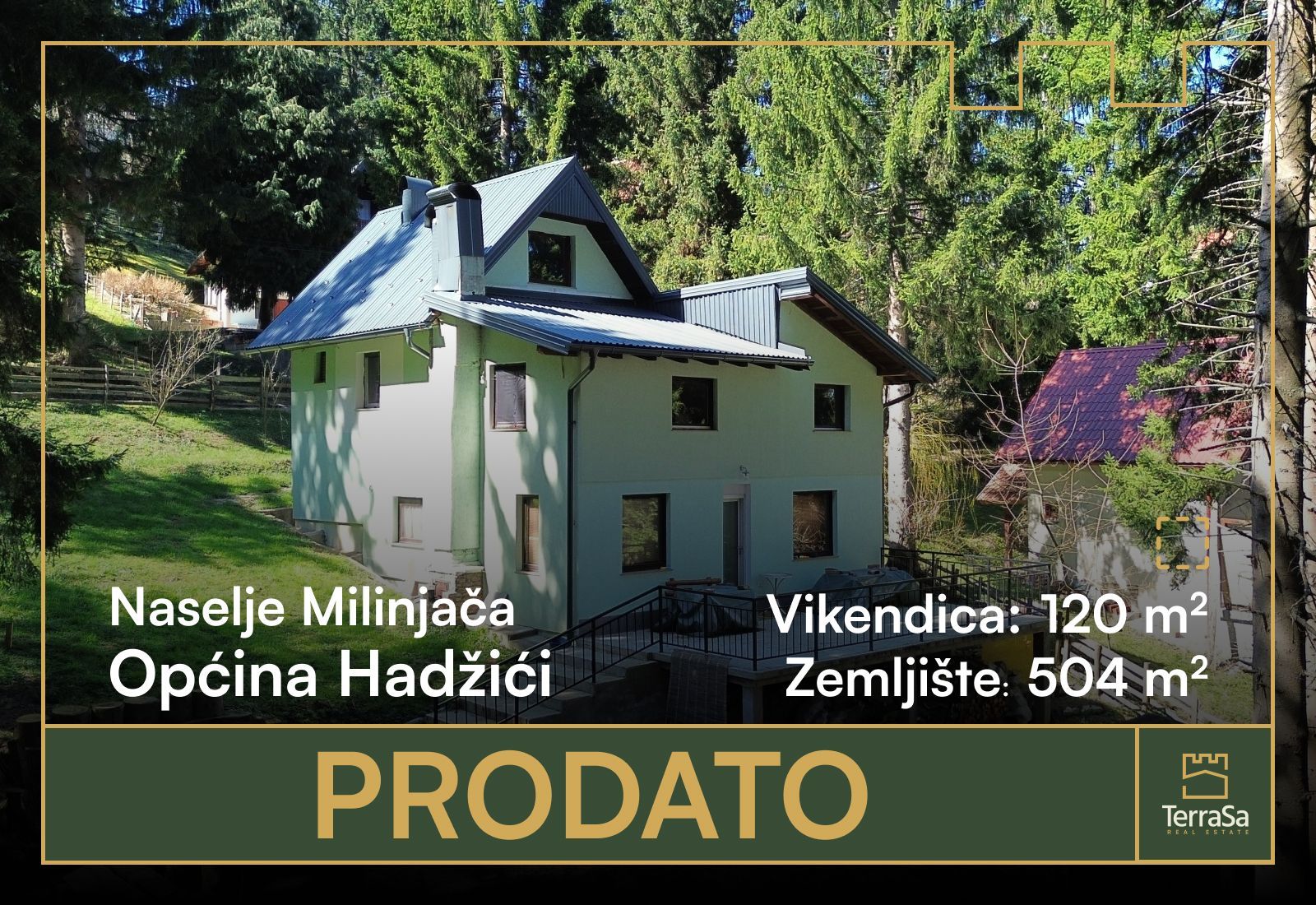 Vikendica 120 m2 na prodaju Sarajevo, Hadžići