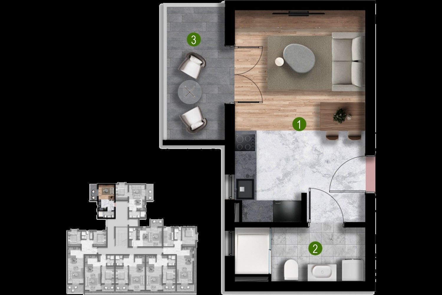Exquisite 1-Bedroom Apartment in Polje, Bar, Montenegro 2