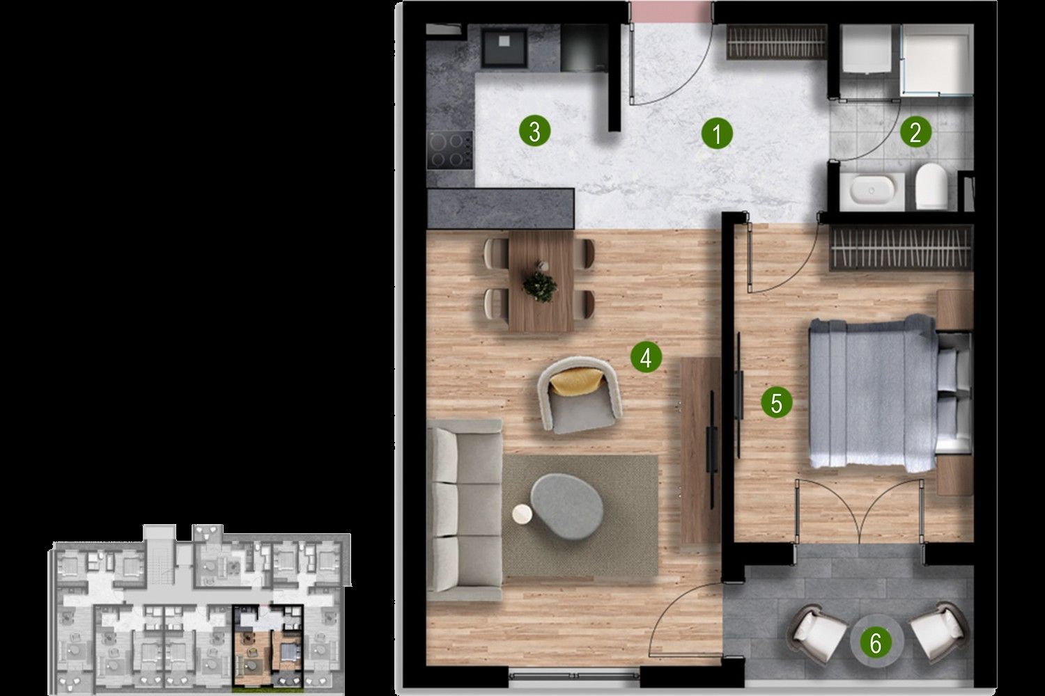Exquisite 1-Bedroom Apartment in Polje, Bar, Montenegro
