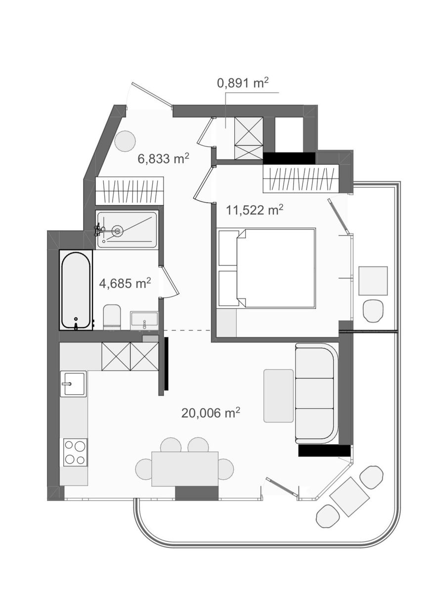 New Development in Center (Bar) 6